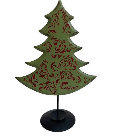 XL Holiday Tree Metal 15" Country Rustic Cottage Christmas Decor - Picture 14 of 14